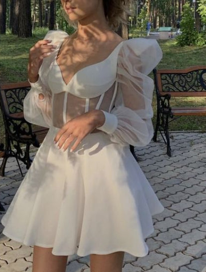 Long Sleeves Short Prom Homecoming Dresses