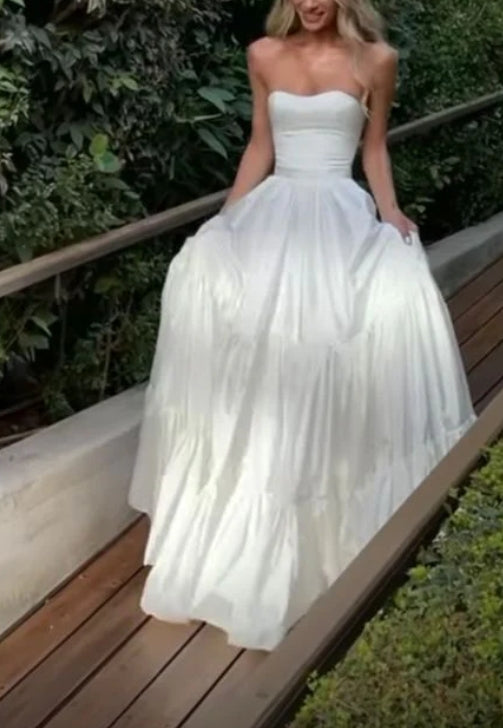 Vestidos de fiesta de graduación de noche de sirena sin tirantes de corte A