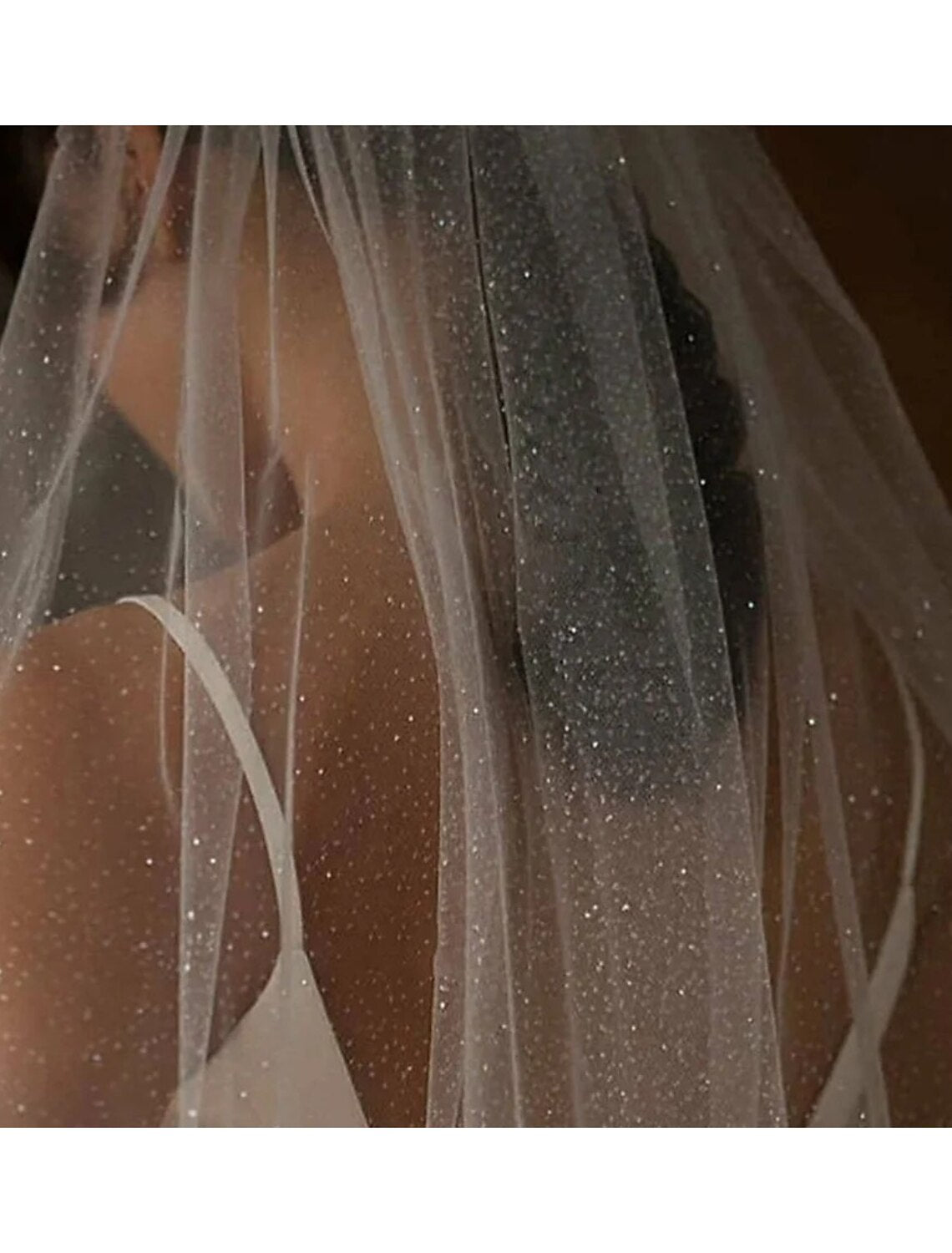 One-tier Sparkle & Shine / Hyperbole Wedding Veil Cathedral Veils