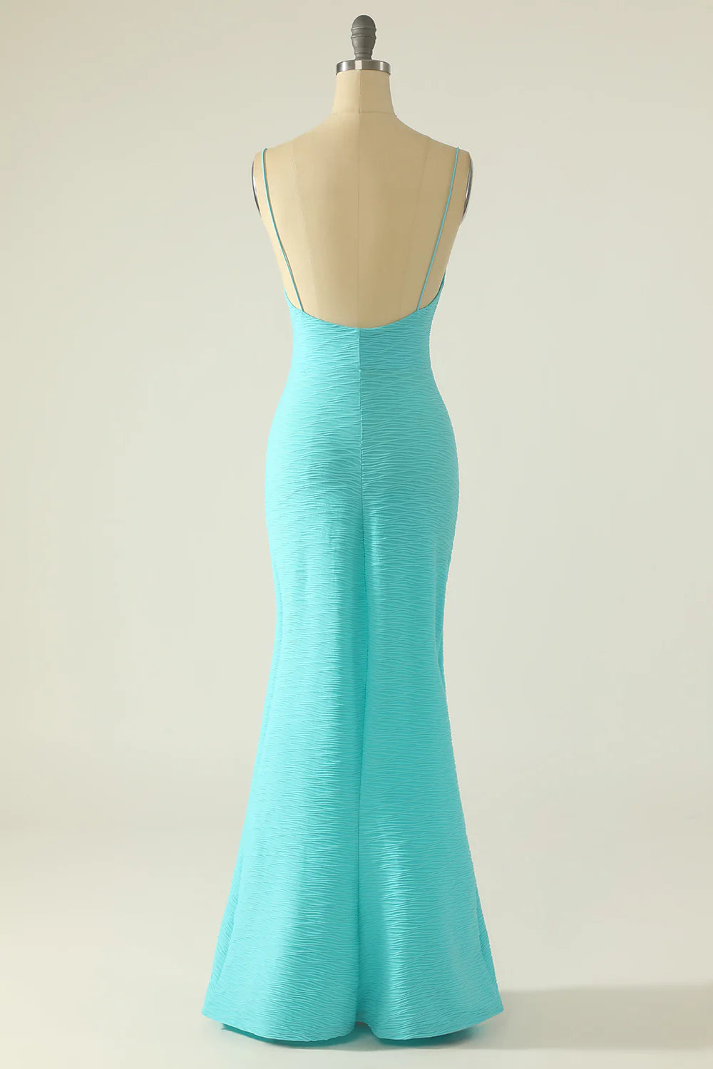 Vestido de fiesta largo de sirena con tirantes finos