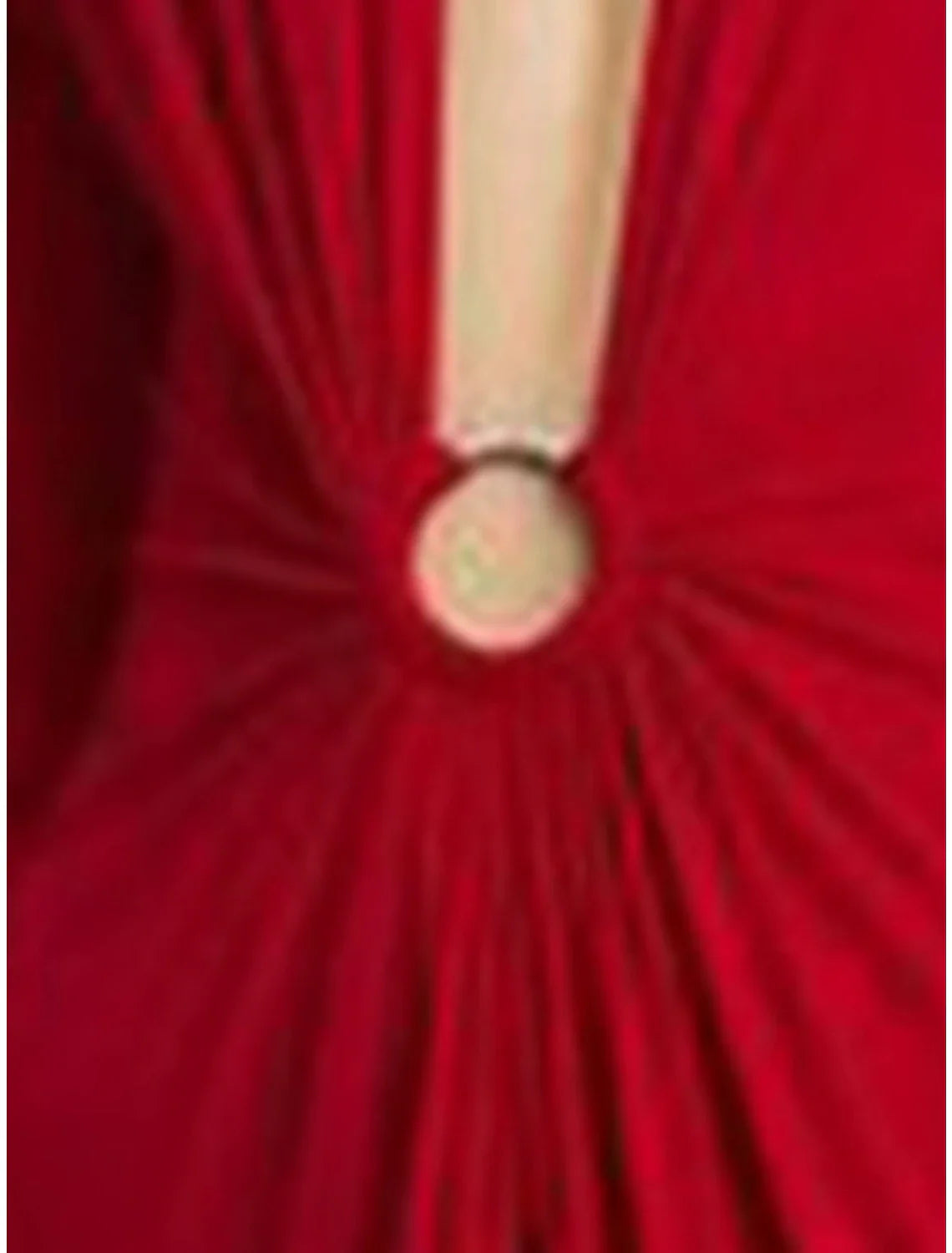 Evening Gown Elegant Dress Formal Ankle Length Christmas Red Green Dress Long Sleeve V Neck Stretch Chiffon with Pleats Slit