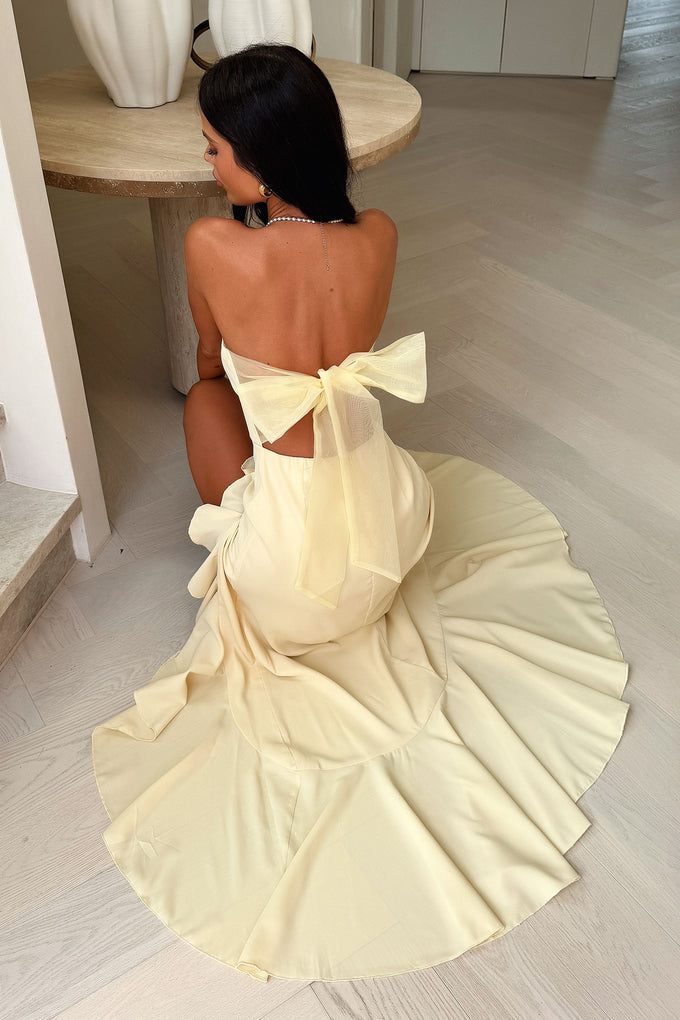 Fashionable Mermaid/Trumpet Strapless Sleeveless Backless Ruffles Floor-Length Prom Dress