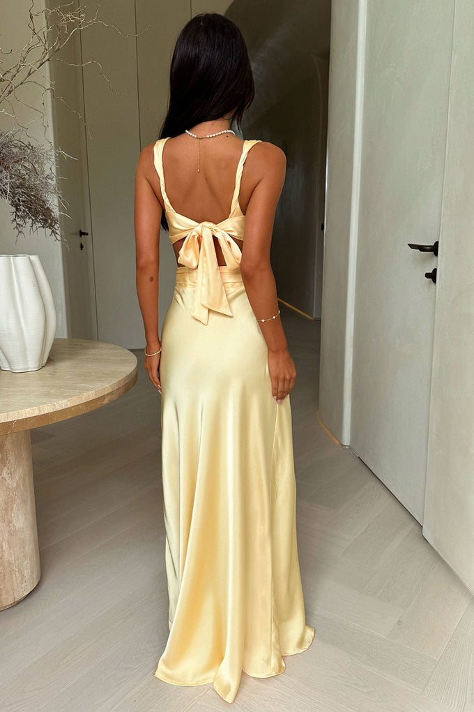 Glamorous Mermaid/Trumpet V-Neck Sleeveless Satin Backless Floor-Length Prom Dress